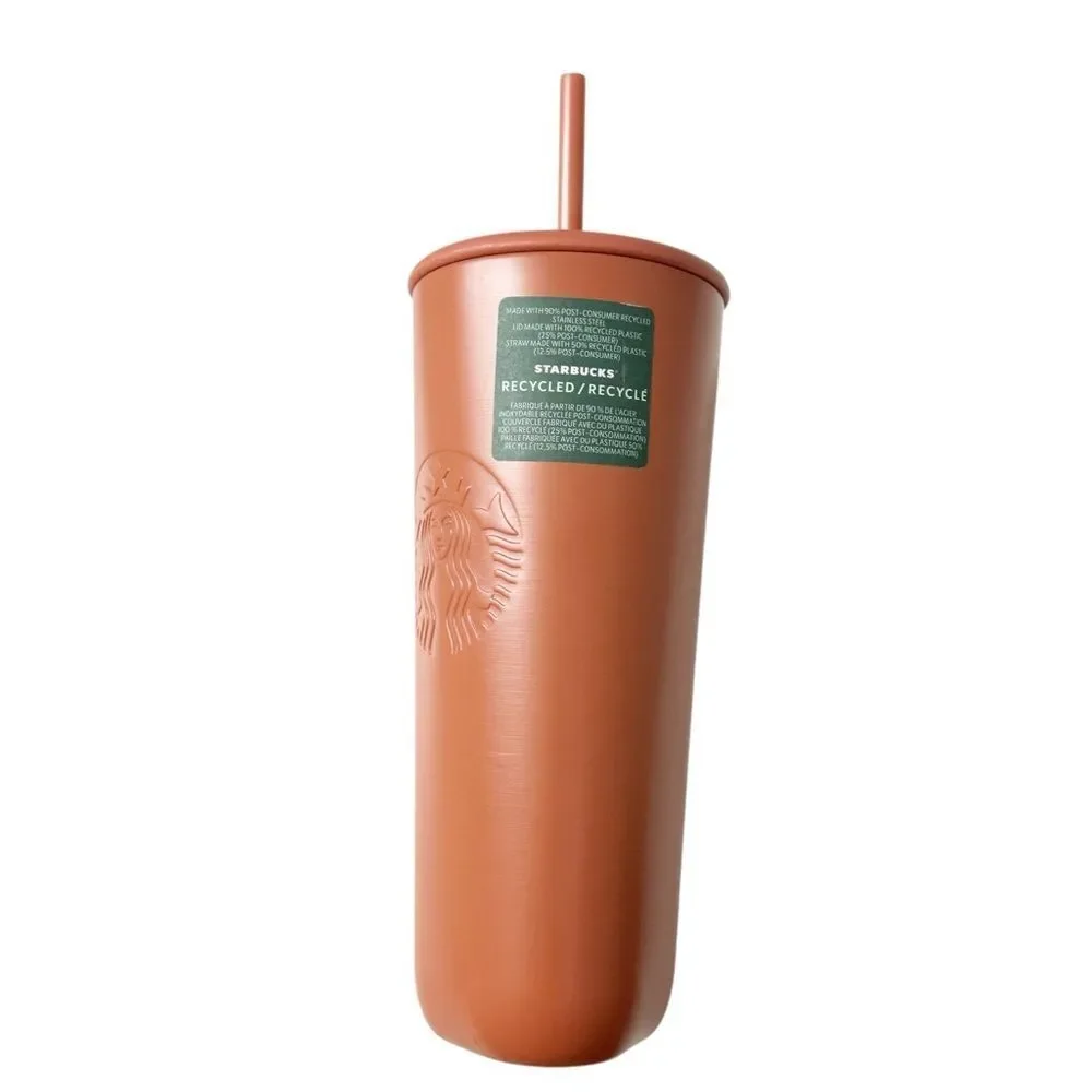 Starbucks 2024 Recycled Terracotta Triangle Tumbler Brown Venti 24oz NWT